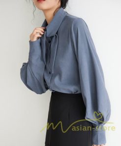 在庫ある | 短納期シフォンブラウスレディース パフスリーブシャツ ビジネスブラウストップス オフィスフォーマルシャツブラウス 薄手 春夏衣装 通学通勤 着痩せ OL 無地