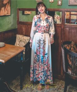 マキシ | ワンピース 長袖 きれいめ 春 ロング 大人 ロング丈 リラックス レディース ルームウェア 上品 旅行 体型カバー リゾート フランス風 着痩せ