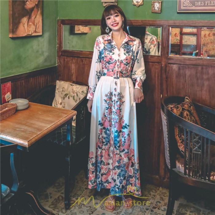 マキシ | ワンピース 長袖 きれいめ 春 ロング 大人 ロング丈 リラックス レディース ルームウェア 上品 旅行 体型カバー リゾート フランス風 着痩せ