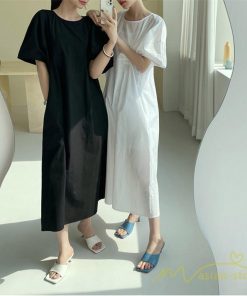 マキシ | ワンピース レディース パフスリーブロングワンピース ハーフスリーブ マキシワンピース ロング丈 半袖 マキシ丈 送料無料 韓国ファッション カジュアル