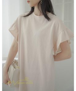 ミディアム | ワンピース Tシャツ レディース カットソー 無地 半袖 膝丈 サマー 40代 カジュアル 夏ワンピース 20代 30代 春 Aラインワンピース 夏 ゆったり 秋 落ち感