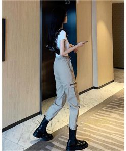 その他 | カーゴパンツ レディース ロングパンツ テーパード シルエット ボトムス 長ズボン ヒップホップ 流行 格好いい ストリート 大きいサイズ ゆったり デザイン