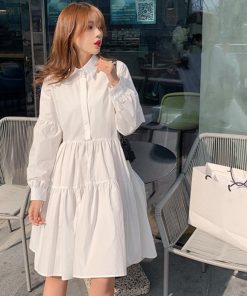 オールインワン | シャツワンピース レディース ワイドフリル