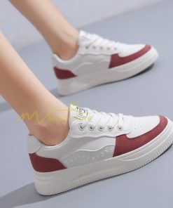 スニーカー | スニーカー　レディース レディースシューズ ローカット 靴 フラットシューズ ぺたんこ ウォーキングシューズ Pu革 歩きやすい 厚底スニーカー 厚底靴 美脚