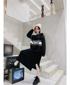 マキシ | 黒ワンピース 長袖ワンピース 秋物 レディース ロングワンピース ゆったり 大きいサイズ 裾スリット 30代40代 大人 ワンピース かわいい 通学通勤 20代50代