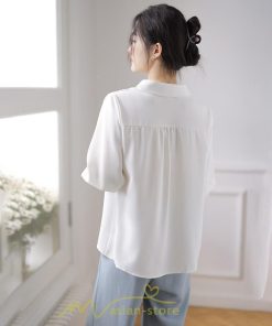 シャツ・ブラウス | レディース シャツ ブラウス オフィス 七分袖 白 ビジネス 事務服 おしゃれ 開襟 制服 リクルート おしゃれ 無地 華奢見え 着痩せ 夏コーデ 上品 お出かけ 日常