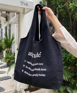 トートバッグ | ロゴキャンバスバッグ ホワイト 布 帆布 可愛い レディースa4キャンバス大容量 軽量 エコバッグ