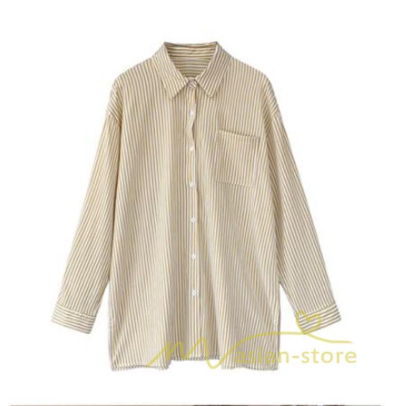 在庫ある | 短納期シャツレディースブラウス ビジネスカジュアルゆったりシャツトップス フォーマルシャツ オフィスブラウス ストライプ 薄手 通学通勤 春夏衣装 着痩せ