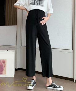 パンツ レギンス | ワイドパンツ マタニティウェア 妊婦服 サマーパンツ 着痩せ 上品 無地 マタニティパンツ 大きいサイズ サマー 夏服 お出かけ 日常感 妊婦服 産前 ウエストゴム