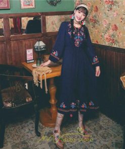 マキシ | ワンピース ロングワンピース エスニックワンピース コットン 花柄 刺繍 リゾートワンピース ワンピ 長袖 大人 夏 きれいめ フェミニン 秋 おしゃれ ゆったり