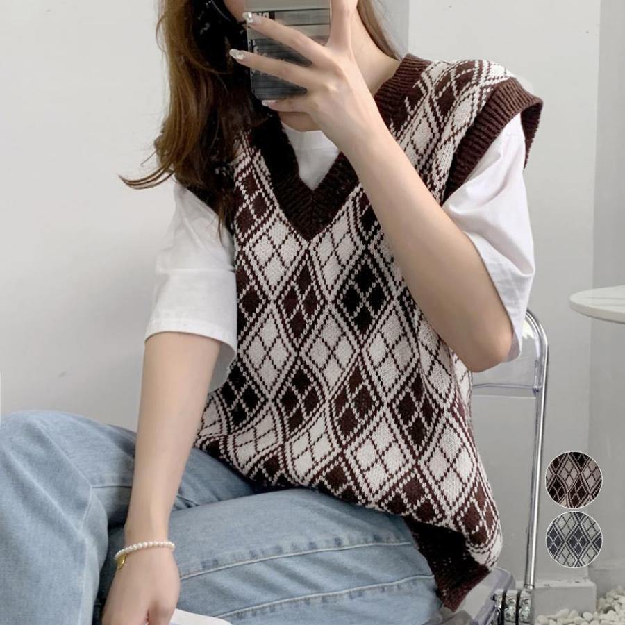 ニット・セーター | ニットベストレディース秋冬ニットトップス