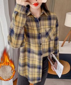 シャツ・ブラウス | レディースシャツ 秋冬 長袖 ブラウス 裏起毛 厚手 チェックシャツ チュニック丈 ミドル丈 防寒 暖かい 羽織り アウター シャツジャケット 厚手シャツ トップス