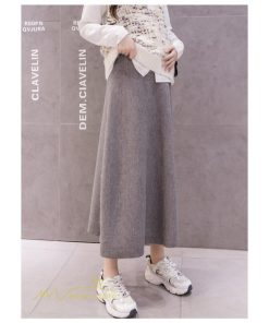 スカート | マタニティレディース 妊婦服 無地 着痩せ ハイウエスト カジュアル Aライン産前産後 体型カバー マタニティウェア ウエスト調整