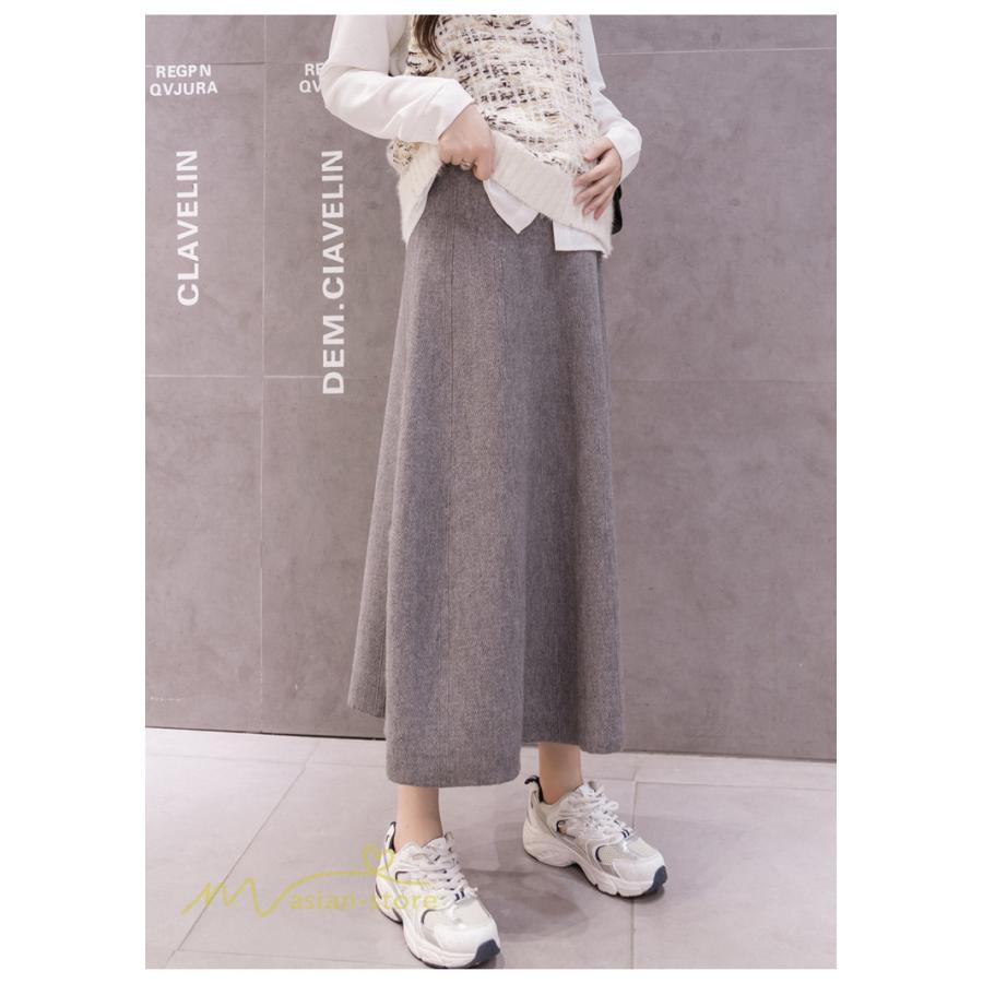 スカート | マタニティレディース 妊婦服 無地 着痩せ ハイウエスト カジュアル Aライン産前産後 体型カバー マタニティウェア ウエスト調整