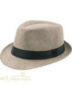 メンズ | 58cm帽子 UVカット 日焼け防止 ハット 紳士 中折れハット 麻 中折れ帽子 カジュアル 無地 ジェントルマン 20代 30代 40代 メンズタイル コーデ