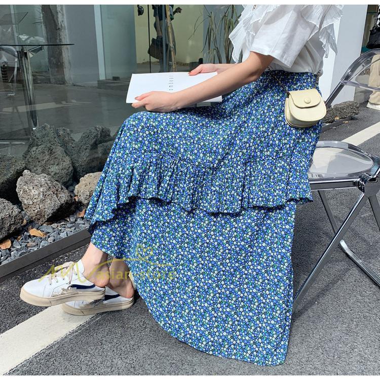 スカート | シフォンスカートマキシスカートフレアシフォンマキシ丈スカート夏 リゾートウエストゴムロングスカート結婚式 20代30代40代50代 カジュアル 不規則