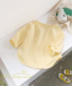 衣装 服 | Tシャツ 2021新作 子供 キッズTシャツ 韓国風 長袖 無地 ストライプ クルーネック おしゃれ 可愛い シンプル アウトドア 8色 お出かけ 男女兼用 春物 着回し