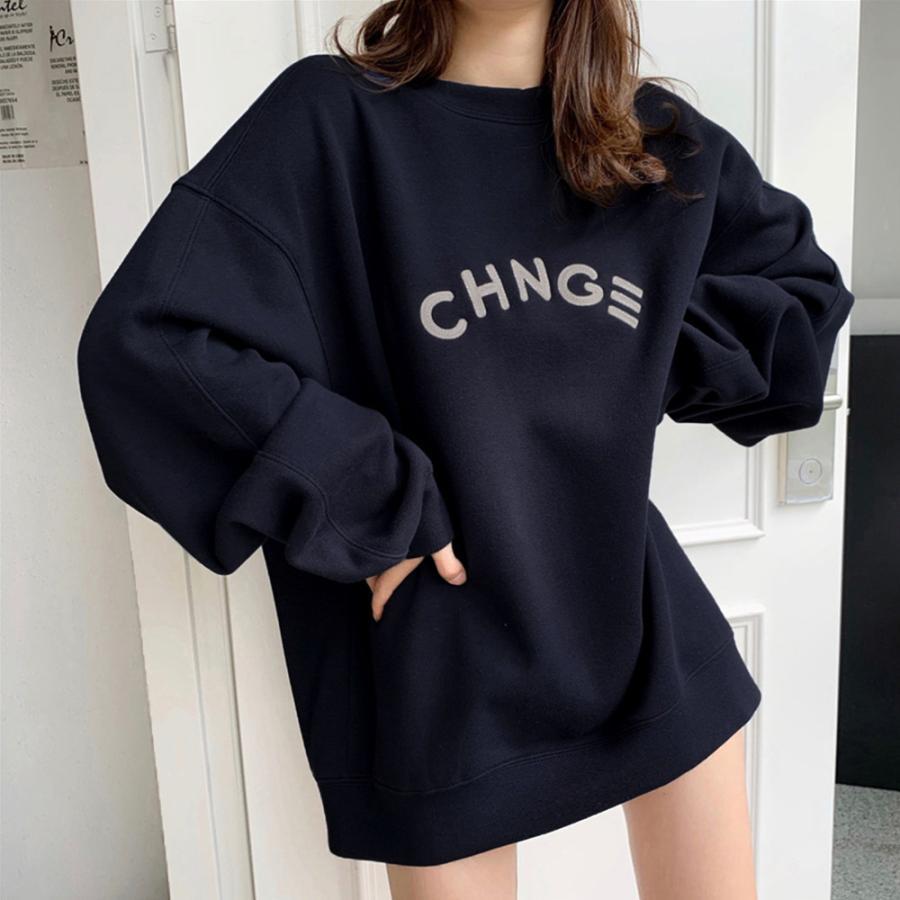 Tシャツ・カットソー | スウェット 裏起毛 英字ロゴ トレーナー