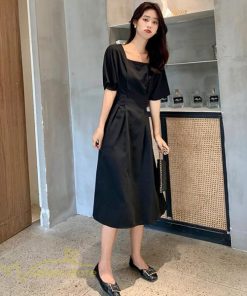 ミディアム | ワンピース レディース 春 夏 半袖 サマーワンピース 着痩せ 無地 カジュアル 大きいサイズ 上品 Aラインワンピース 大人 韓国風 通学 シフォン お出かけ 通勤