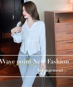 シャツ・ブラウス | ブラウス シャツ 上品 長袖 Vネック オフィスカジュアル 通勤 韓国 ファッション シンプル 夏物 20代30代40代50代 着回し お出かけ カジュアル 着痩せ 激売れ