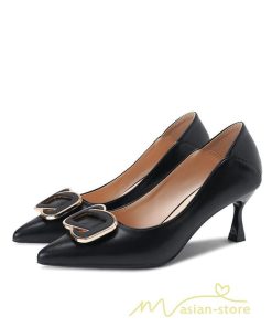 パンプス | 20.5cm~26.5cmハイヒール ポインテッドトゥ ミドルヒール 走れる ヒール レディース 結婚式 通勤 二次会 大きいサイズ 小さいサイズ