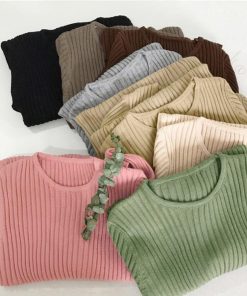 ニット・セーター | リブニットトップス レディース 大人秋服