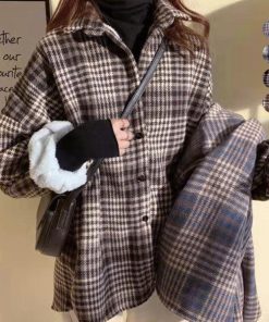 ジャケット・ブルゾン | チェック柄シャツ 裏ボア ジャケット秋冬