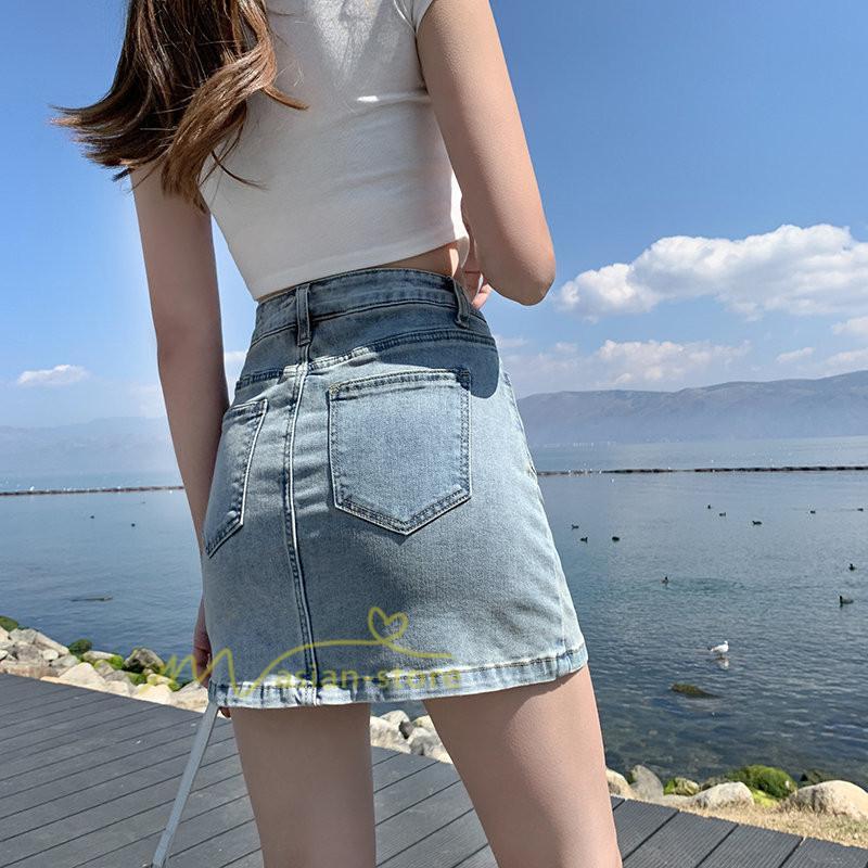 ショートパンツ | スカート風レディースデニムショーパン ハイウエスト 短パン 20代30代40代 カジュアル 通勤通学