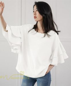 シャツ・ブラウス | ブラウス レディース  6色 きれいめ 40代 春秋 上品 無地 ブラウス 半袖 ゆったり オシャレ 韓国風 通勤 30代 50代 大人 カジュアル お出かけ 着痩せ 夏物