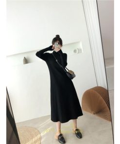 ニットワンピース | ワンピース 春 春服 レディース 長袖 ゆったり 秋 冬 ロング丈無地 20代30代40代50代 可愛い お出かけ 着痩せ 大人 通勤
