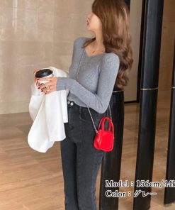 ニット・セーター | リブニットトップス レディース 大人秋服