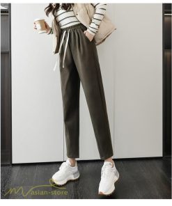 チノ・テーパード・ジョガー・スキニーパン | パンツ レディース テーパードパンツ 秋 冬 新作 ビジネスパンツ ロング丈 ラシャ 秋冬コーデ ウエストゴム カジュアル スウェットパンツ 着痩せ 通勤 通学