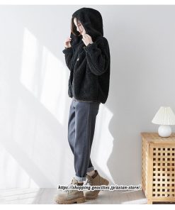 コート・ジャケット | ボアジャケット レディース 秋冬 アウター コート ジャケット ボア 暖かい ふわふわ 厚手 フード付き 長袖 可愛い 送料無料 トップス 無地 大人 30代 20代