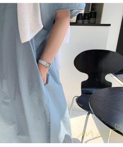 マキシ | ワンピース レディース パフスリーブロングワンピース ハーフスリーブ マキシワンピース ロング丈 半袖 マキシ丈 送料無料 韓国ファッション カジュアル