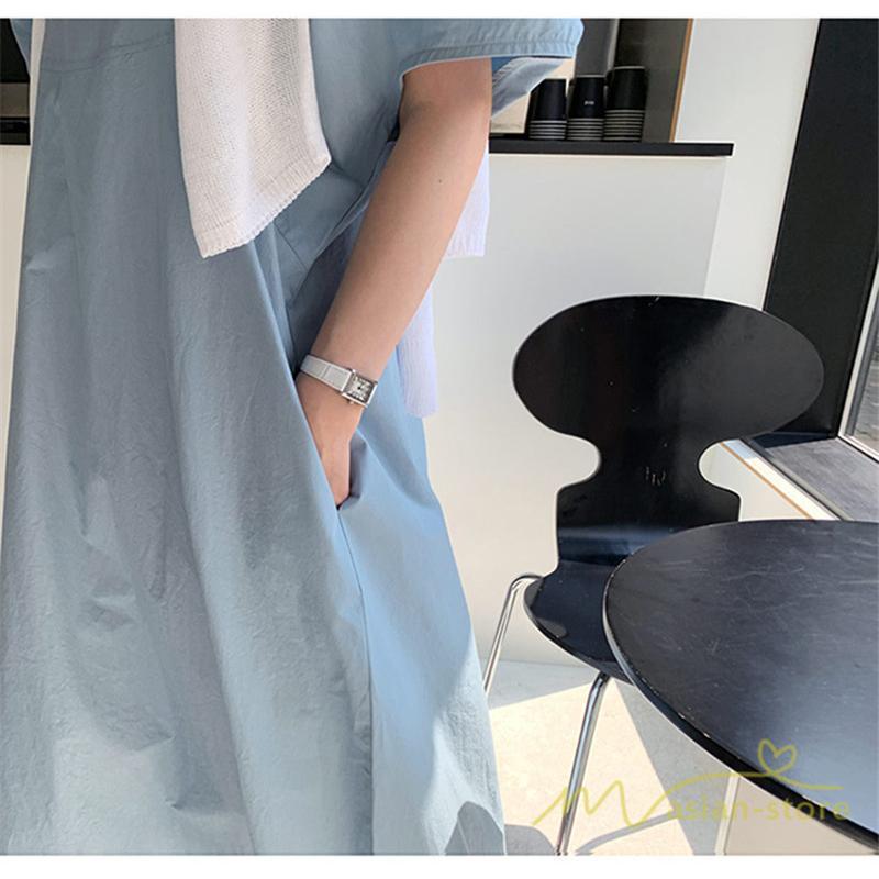 マキシ | ワンピース レディース パフスリーブロングワンピース ハーフスリーブ マキシワンピース ロング丈 半袖 マキシ丈 送料無料 韓国ファッション カジュアル