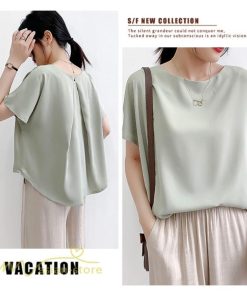 シャツ・ブラウス | トップス シャツ レディース 無地 ファッション カジュアル エレガント 優雅 通勤 OL 上品 オシャレ トップス 女の子 可愛い 体型カバー 夏 5色 着痩せ