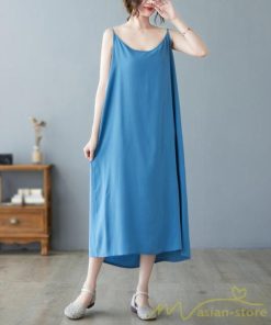 マキシ | キャミワンピ レディース 透け防止 インナーワンピース ミモレ丈 キャミソールワンピース 8色 綿 大きめ 40代50代 無地 ゆったり 20代30代 フェミニン