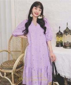 マキシ | ワンピース レディース 夏秋 無地 ロング丈 長袖 白 紫 大人 上品 20代 30代 40代 刺繍 レース ママ 母 痩せて見える 同窓会 デート 謝恩会  女子会 食事会