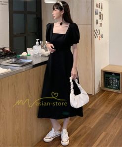 マキシ | ワンピース レディース 40代 膝丈ワンピース 春夏 半袖 黒ワンピース 通勤OL オシャレ結婚式ドレス きれいめ 上品 お出かけ 着痩せ 上品 Aライン カジュアル