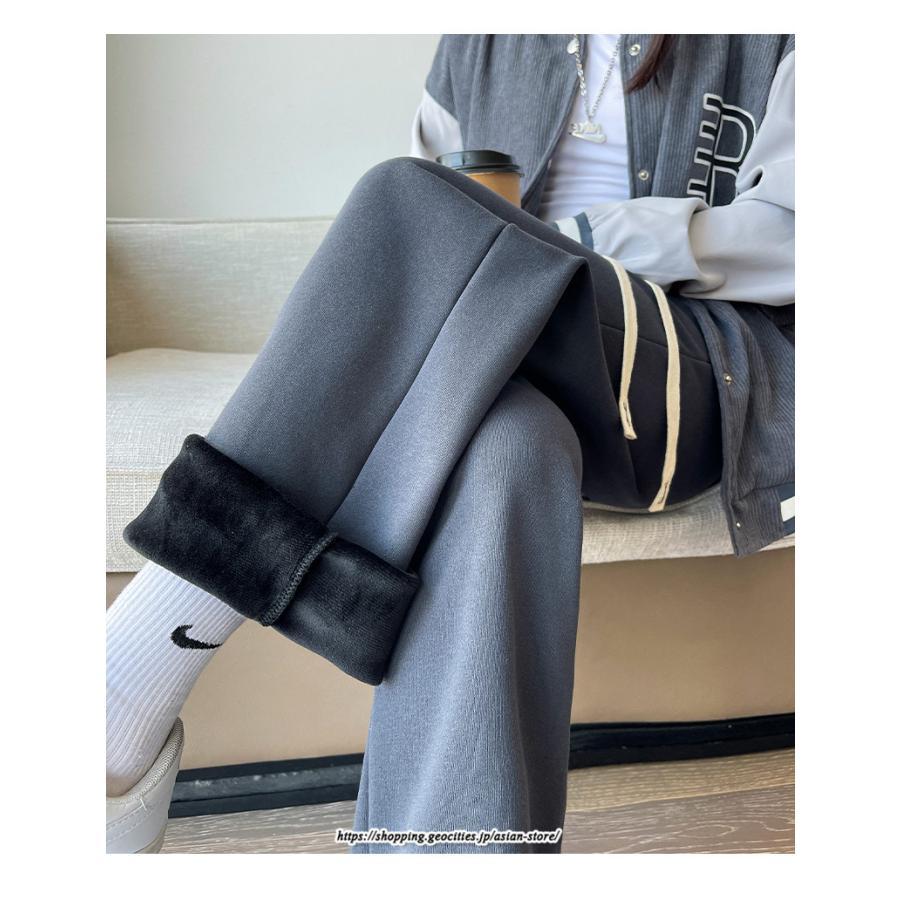 ワイドパンツ | スウェットパンツ レディース パンツ 裏起毛 ズボン ロングパンツ 秋 冬 カジュアル 無地 ウエストゴム 楽ちん ルームウェア シンプル 綿 コットン 動きやすい