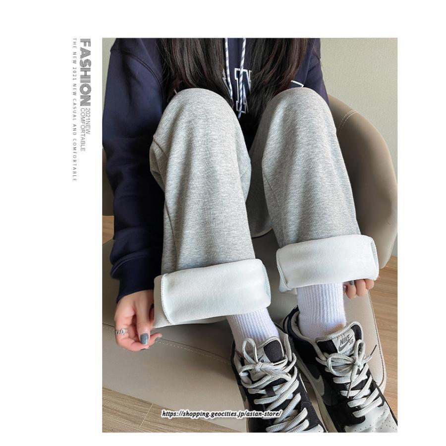 ワイドパンツ | スウェットパンツ レディース パンツ 裏起毛 ズボン ロングパンツ 秋 冬 カジュアル 無地 ウエストゴム 楽ちん ルームウェア シンプル 綿 コットン 動きやすい