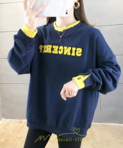 パーカー | トレーナー Tシャツ レディース 長袖 切り替え スウェット ゆったり 韓国風 トップス カジュアル 体型カバー 可愛い お出かけ 楽チン 通勤 通学
