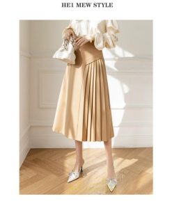 スカート | ロング 秋 秋服 レディース ボトムス ロングフレア プリーツ裏地付き キレイめ 着痩せ フェミニン お出かけ 可愛い オシャレ