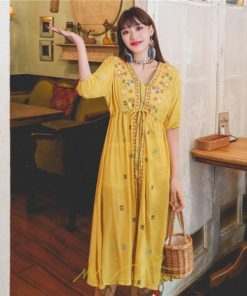 マキシ | ワンピース 膝下 カジュアル 上品 きれいめ 通勤 レディース 七分袖 体型カバー インスタ映え 撮影 個性的 クラシック 大人可愛い 高級感 普段使い 海外旅行