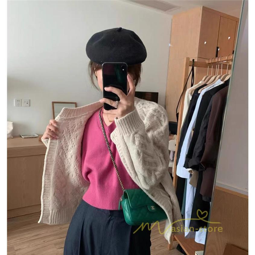 カーディガン | ニットショート丈 アウター レディース 羽織り 無地 長袖 ライトアウター セーター 秋冬 ニット 可愛い 20代30代 通学通勤