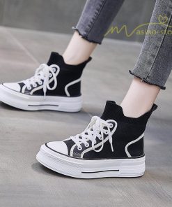 スニーカー | 厚底レディース ハイカット 4cmヒール 靴 軽量 歩きやすい 疲れにくい 美脚 ウォーキングシューズ ショートブーツ ナースシューズ