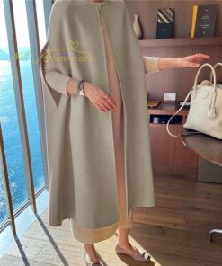 ベスト | ジレ 秋冬 レディース ベストコート ドロップショルダー 秋物 ロング丈 羽織り カーディガン ノーカラー 黒 ゆったり アウター 無地 大人 温かみ