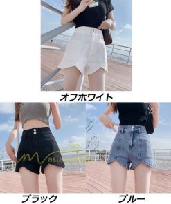 ショートパンツ | レディース デニム 短パン ジーンズ ボトムス 20代30代40代 カジュアル お出かけ 通勤通学 韓国風 ファッション 上品 着痩せ