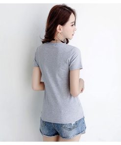 ｔシャツ・カットソー | Tシャツ レディース 半袖 夏Tシャツ サマー Vネック 無地 スリム 可愛い 綿