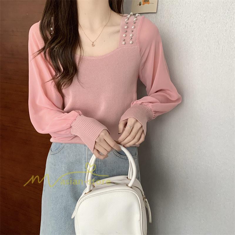 tシャツ・カットソー | カットソー トップス レディース ロンT Tシャツ 春 長袖 おしゃれ シフォンシャツ エレガント 20代30代40代 カジュアル お出かけ 着回し 通勤通学 ファッション